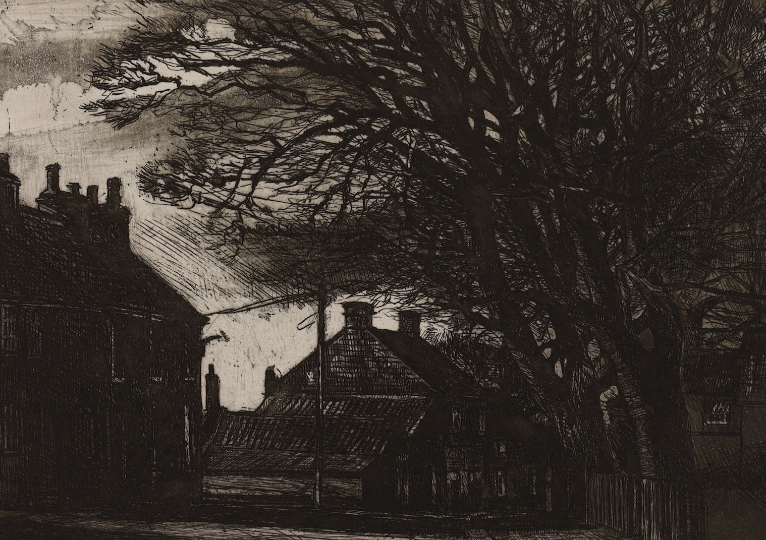 David Carr (1944-2009), three etchings, 'Danby, Yorkshire', 'St Paul's and Blackfriars' and 'Christmas Eve, Lythe', signd and inscribed in pencil, largest 25 x 40cm, unframed